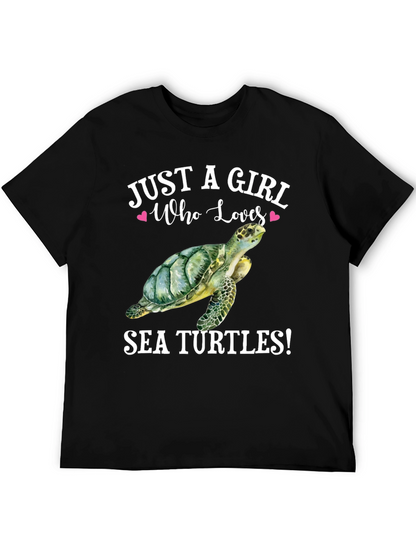 Camiseta Negra Amo Tortugas Marinas
