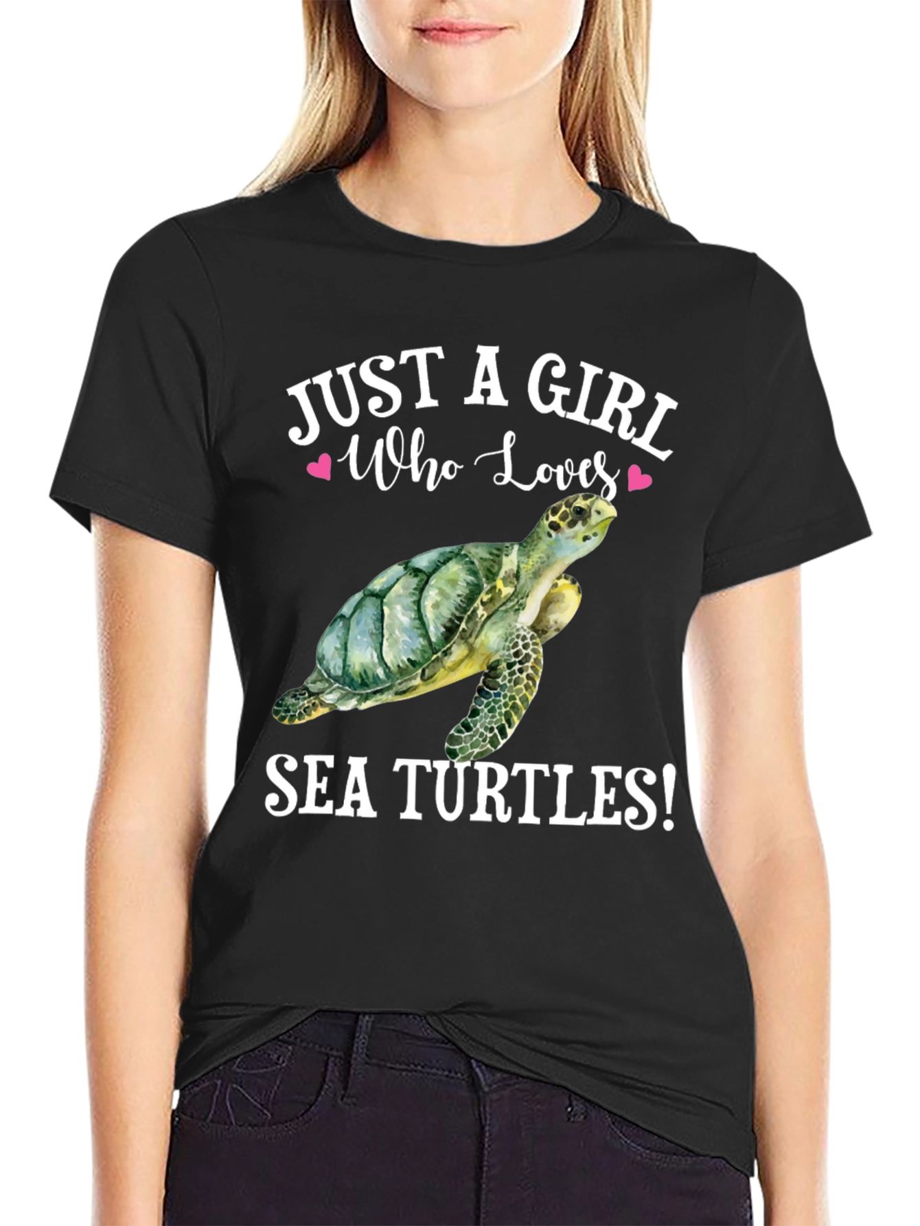 Camiseta Negra Amo Tortugas Marinas