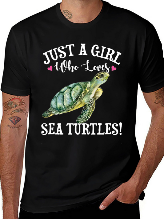 Camiseta Negra Amo Tortugas Marinas