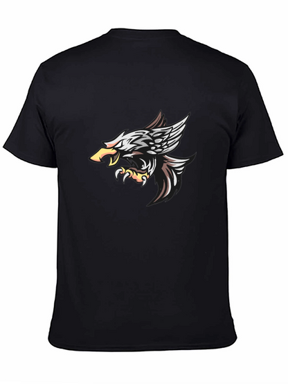 Camiseta Negra con Diseño de Águila Impresionante