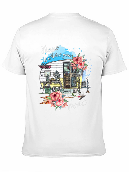 Camiseta Negra Hogar Donde Lo Estacionas