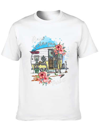 Camiseta Negra Hogar Donde Lo Estacionas