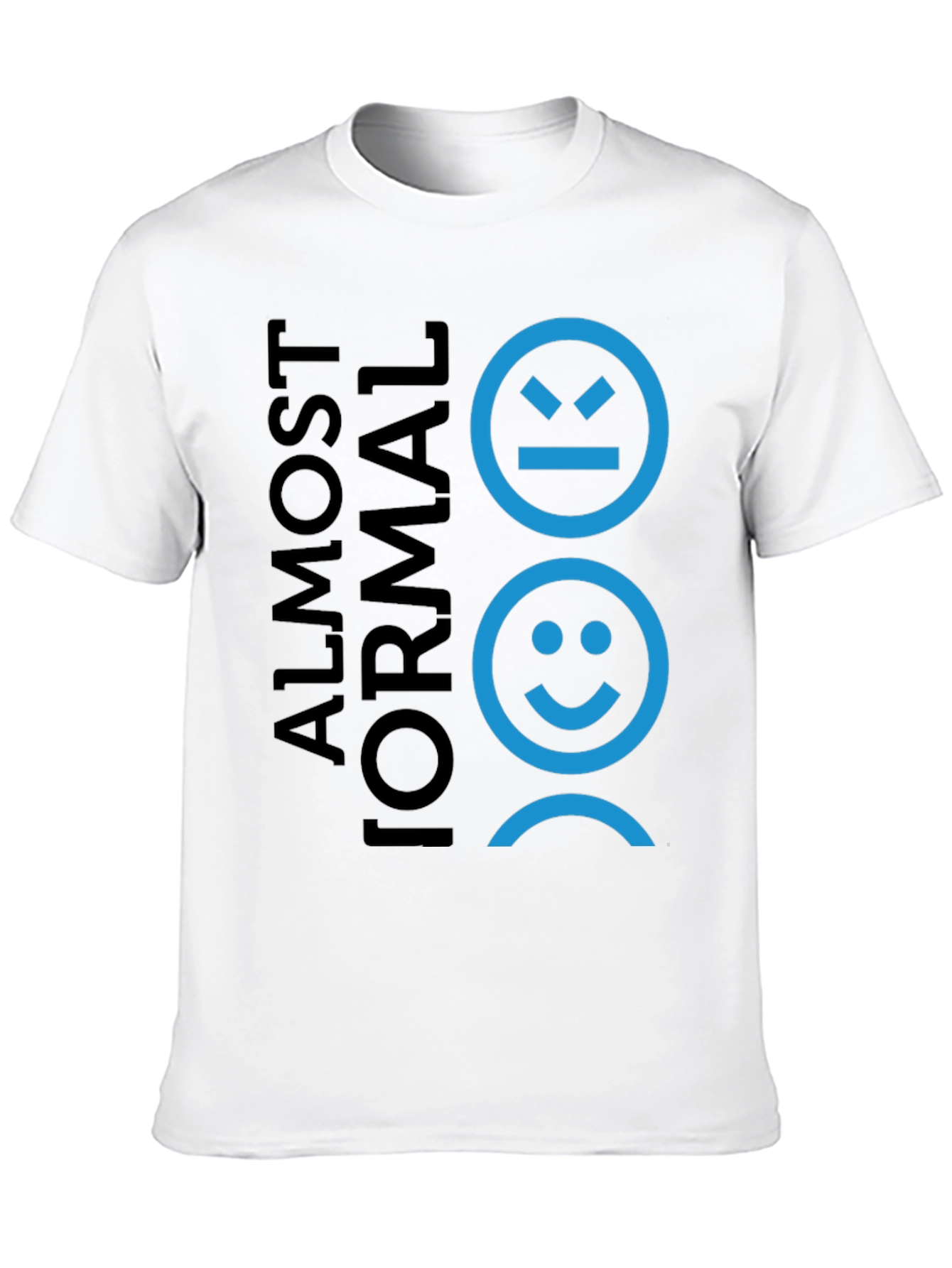 Camiseta Negra Almost Formal con Diseño de Emociones