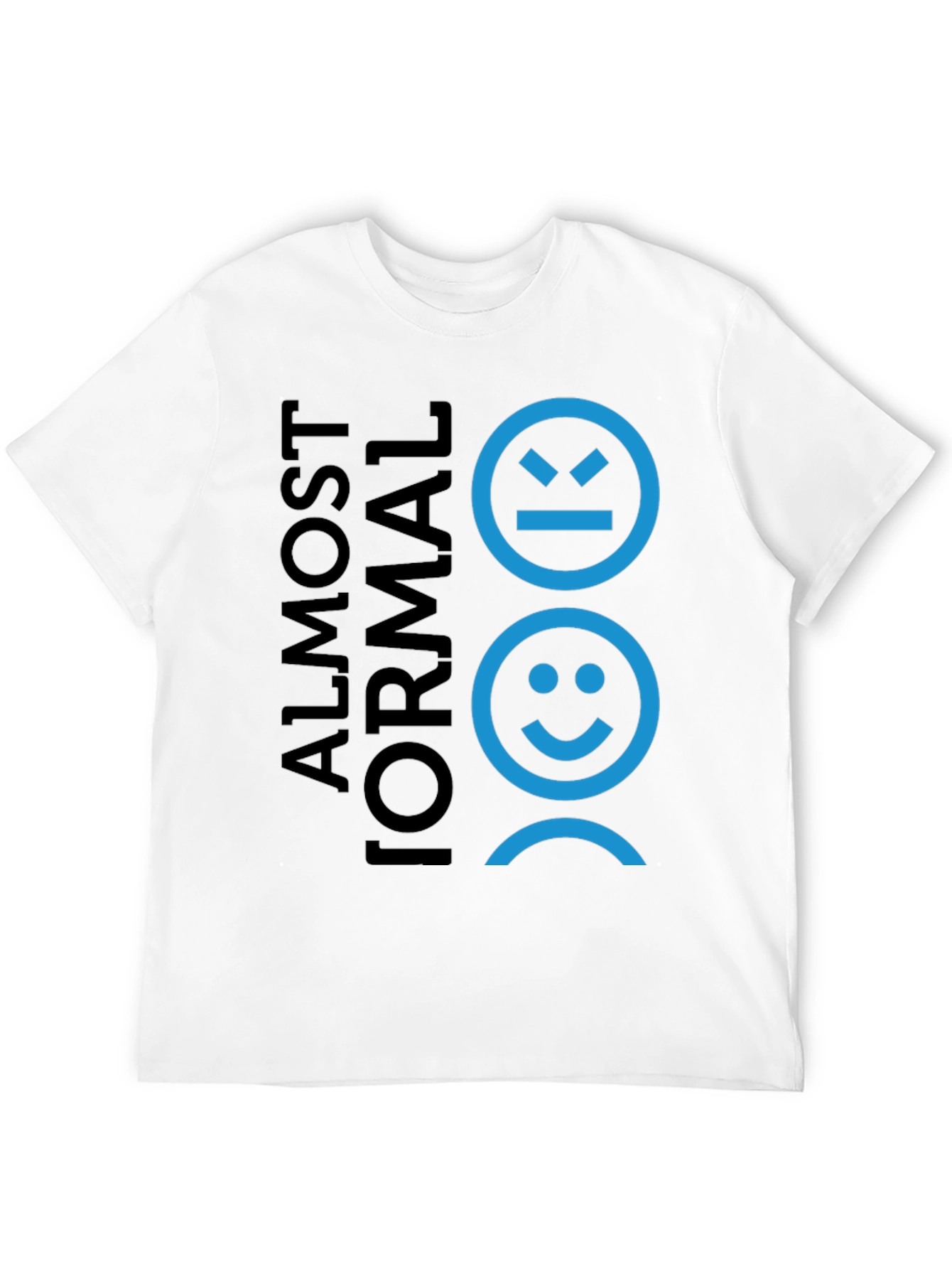 Camiseta Negra Almost Formal con Diseño de Emociones