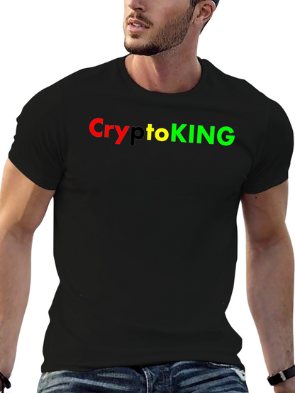 Camiseta Negra CryptoKING - Diseño Moderno