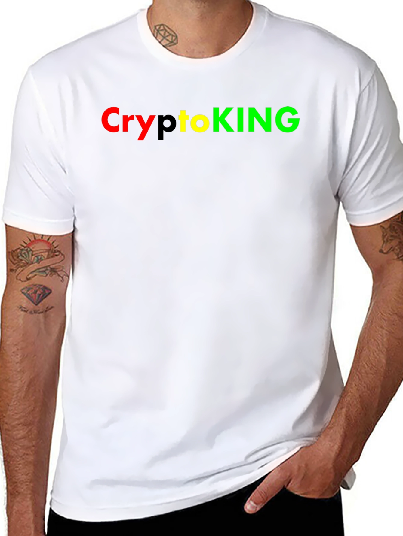 Camiseta Negra CryptoKING - Diseño Moderno
