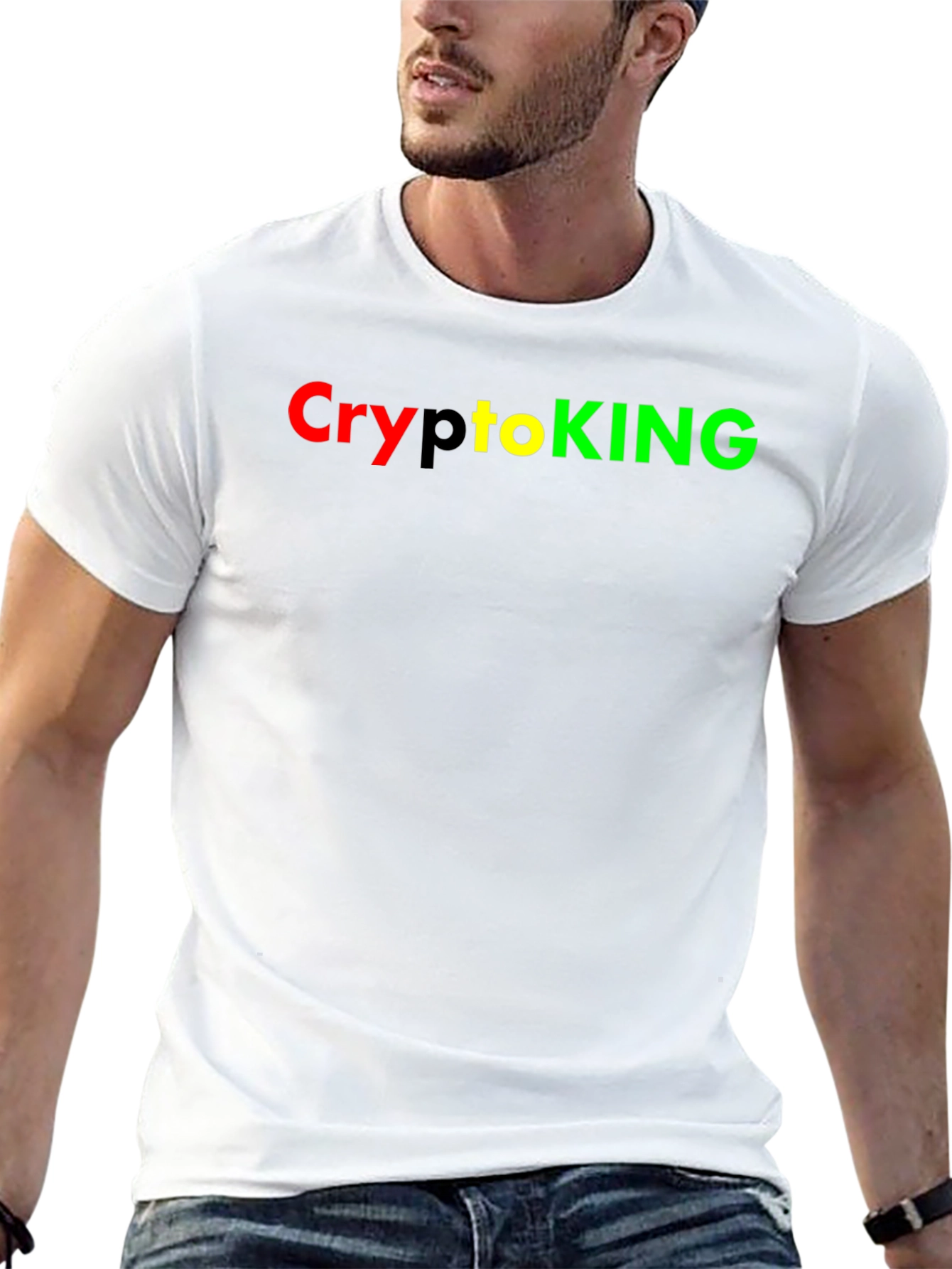 Camiseta Negra CryptoKING - Diseño Moderno