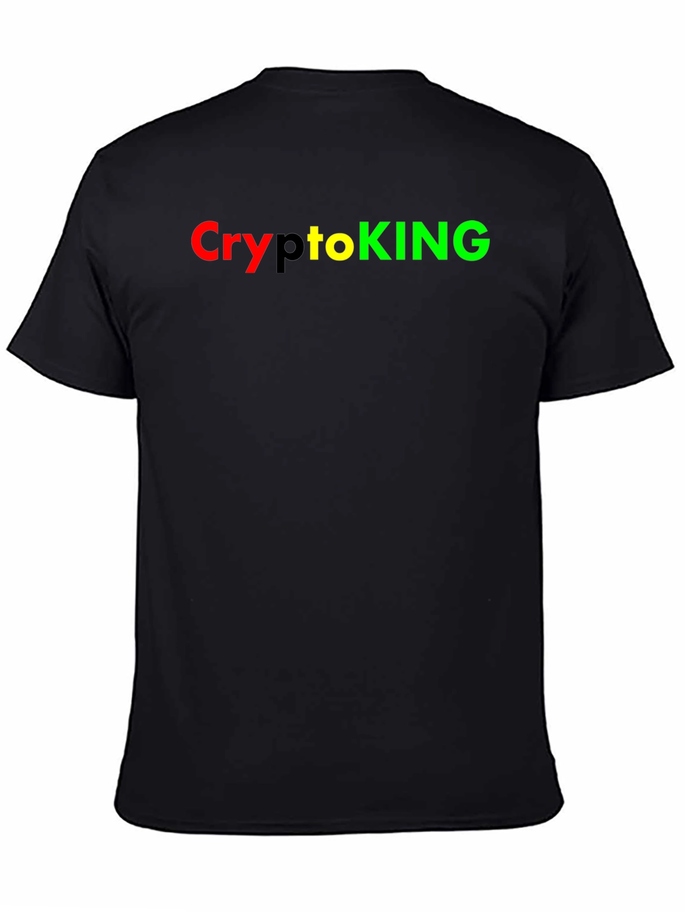 Camiseta Negra CryptoKING - Diseño Moderno
