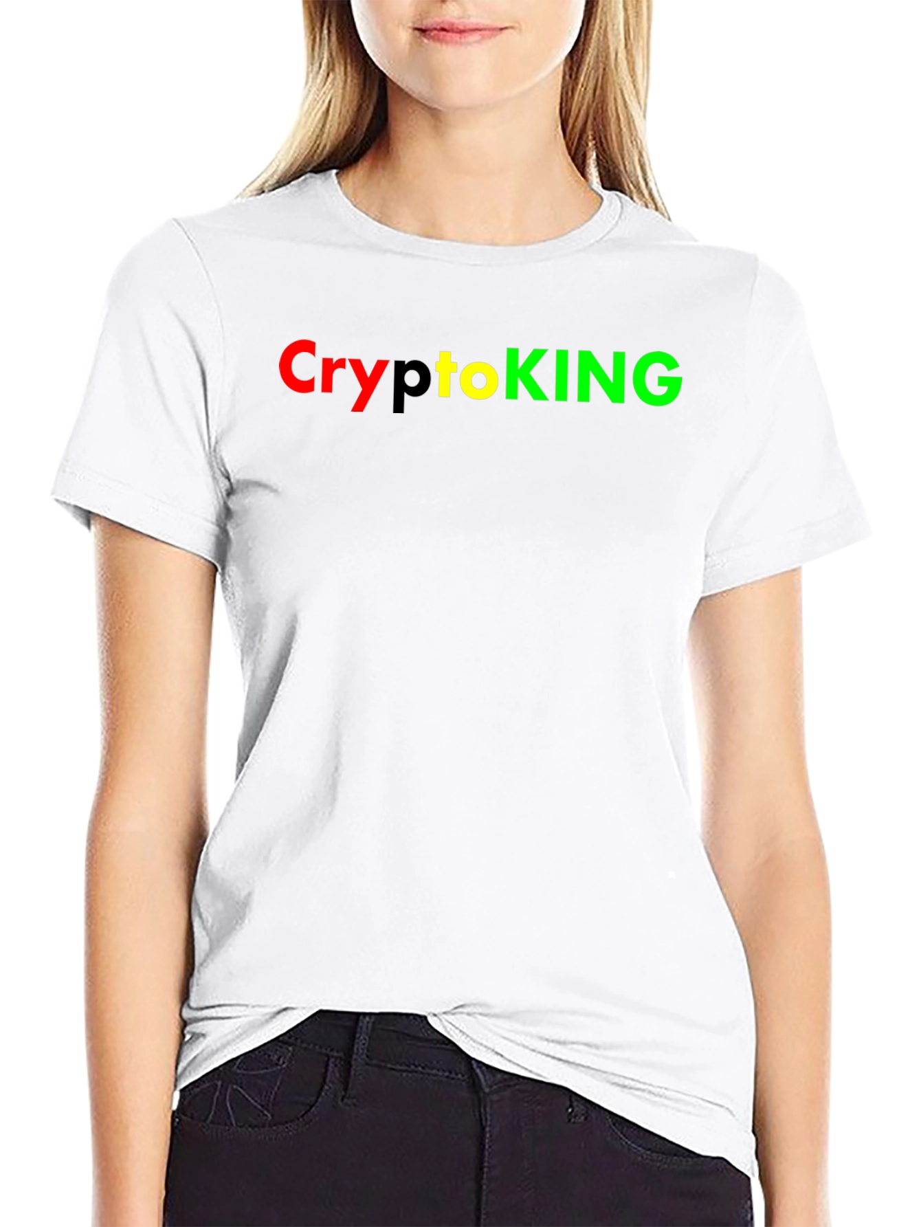 Camiseta Negra CryptoKING - Diseño Moderno