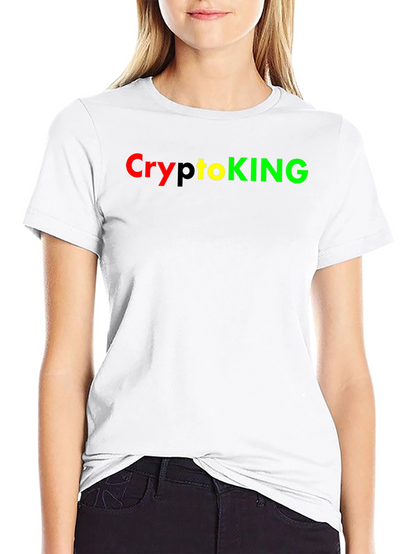 Camiseta Negra CryptoKING - Diseño Moderno
