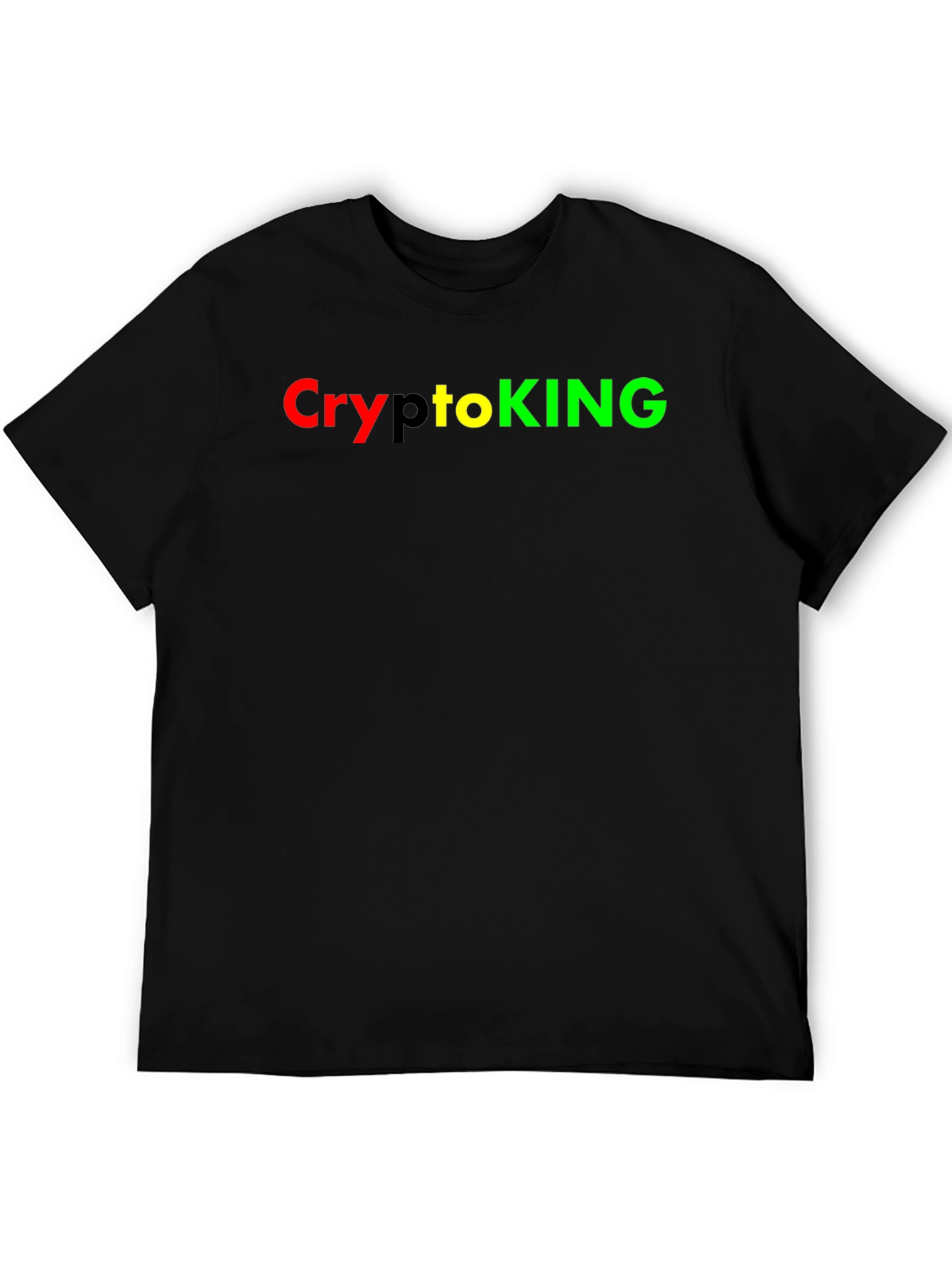 Camiseta Negra CryptoKING - Diseño Moderno