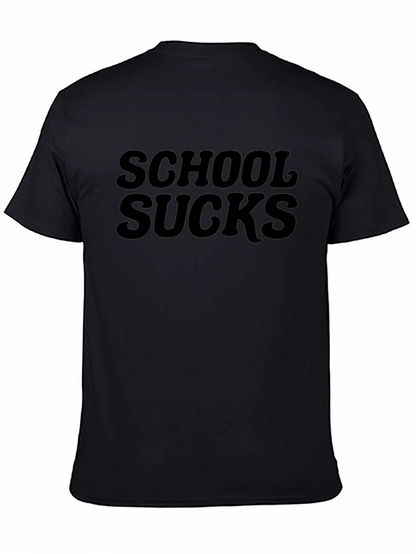 Camiseta Negra School Sucks - Estilo Casual y Divertido