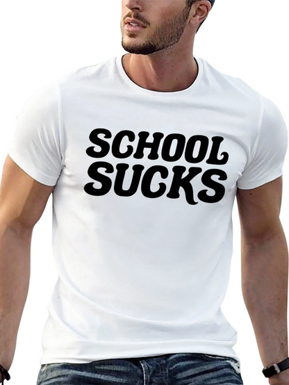 Camiseta Negra School Sucks - Estilo Casual y Divertido