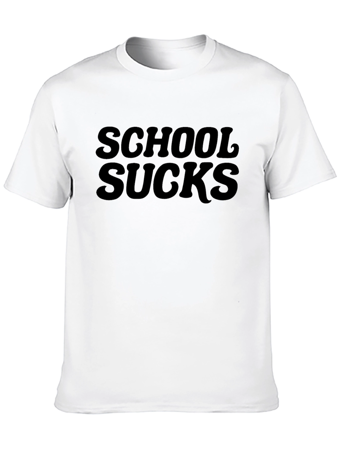 Camiseta Negra School Sucks - Estilo Casual y Divertido
