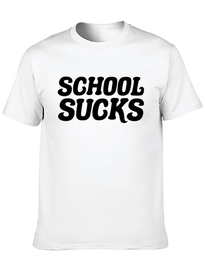 Camiseta Negra School Sucks - Estilo Casual y Divertido