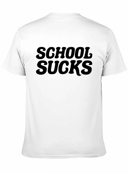 Camiseta Negra School Sucks - Estilo Casual y Divertido