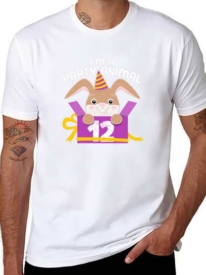 Camiseta Animal de Fiesta Conejo Cumpleaños