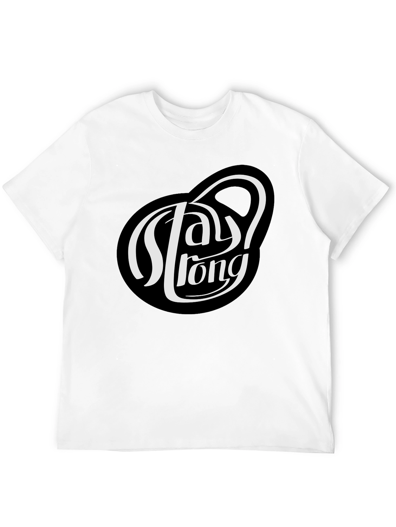 Camiseta Negra Stay Strong para Hombre