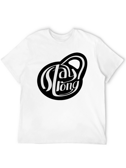Camiseta Negra Stay Strong para Hombre