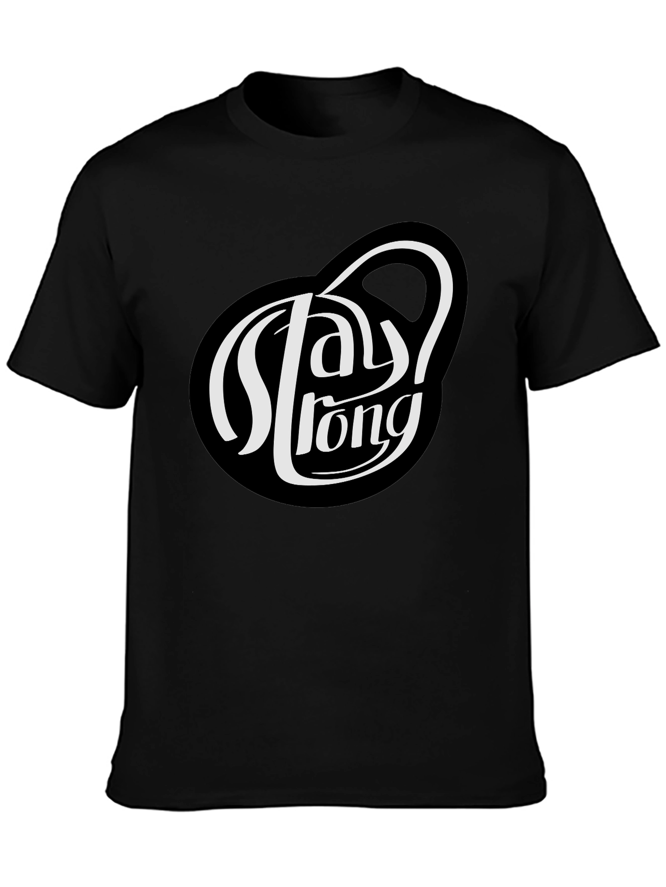 Camiseta Negra Stay Strong para Hombre