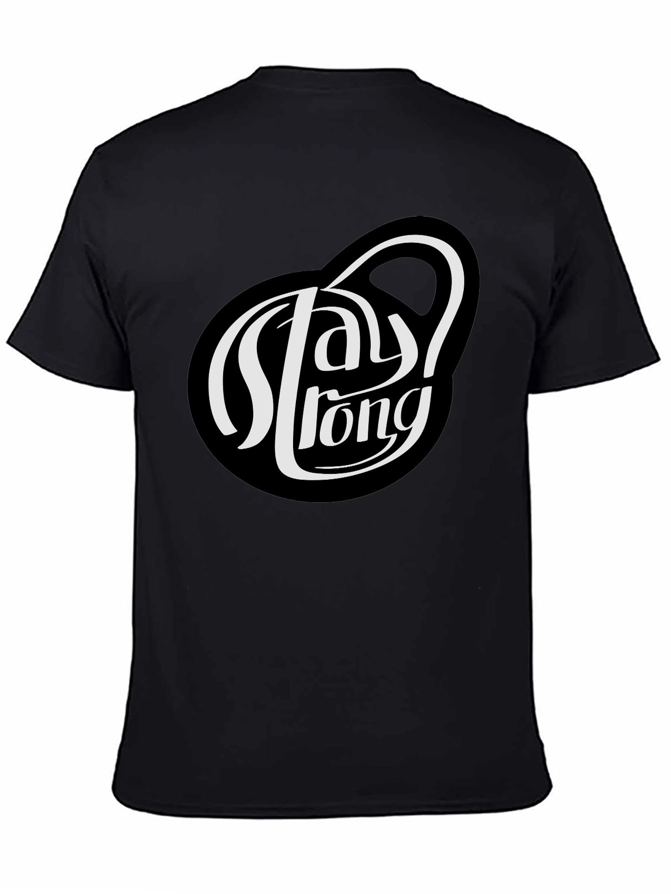 Camiseta Negra Stay Strong para Hombre