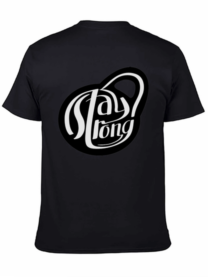 Camiseta Negra Stay Strong para Hombre