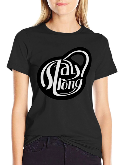 Camiseta Negra Stay Strong para Hombre