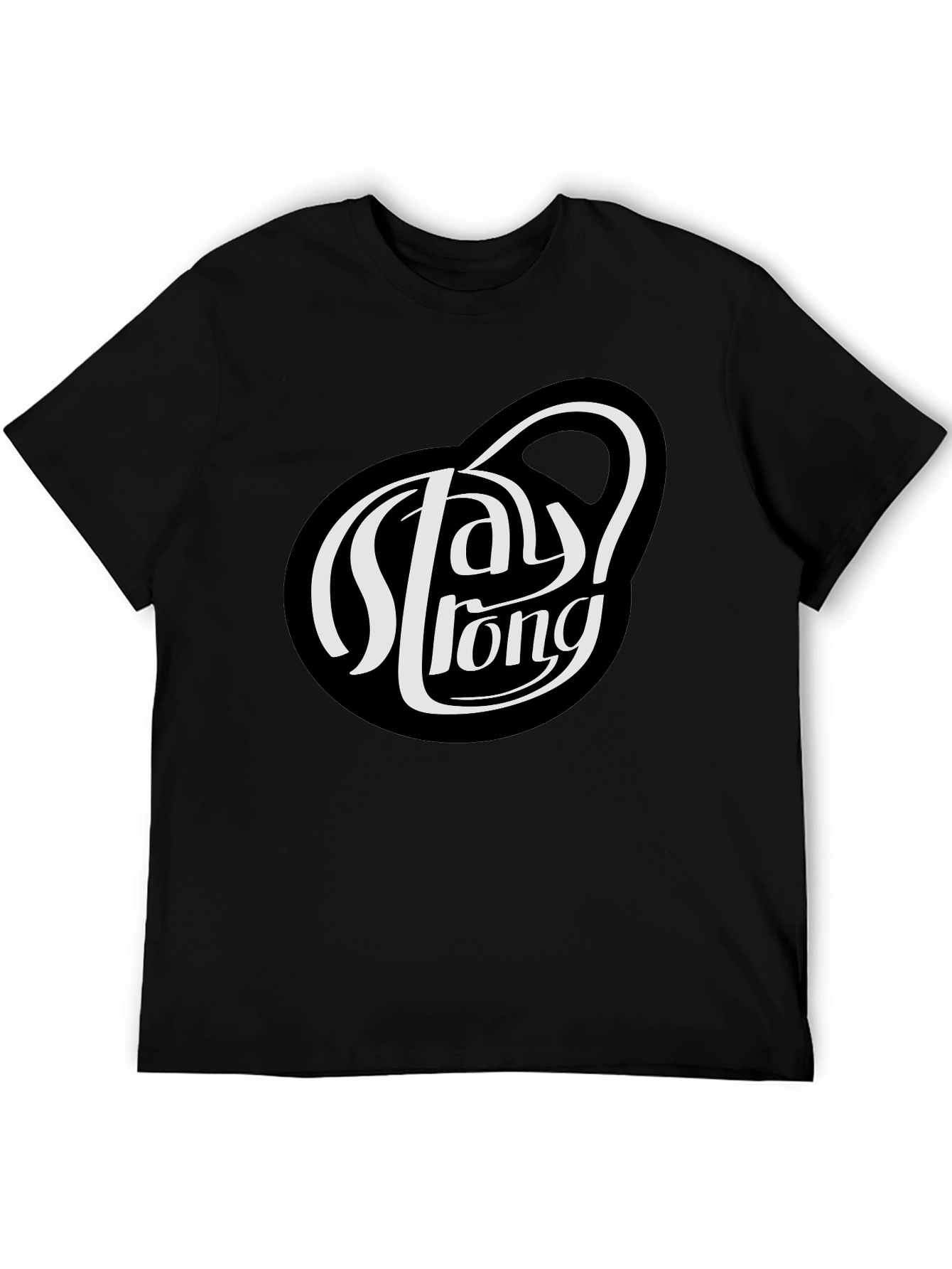 Camiseta Negra Stay Strong para Hombre