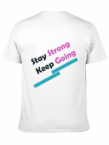 Camiseta Negra: Mantente Fuerte Sigue Adelante