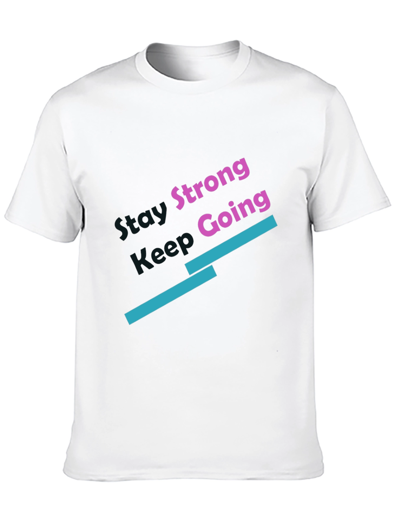 Camiseta Negra: Mantente Fuerte Sigue Adelante