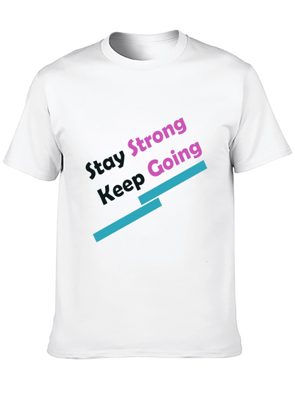 Camiseta Negra: Mantente Fuerte Sigue Adelante