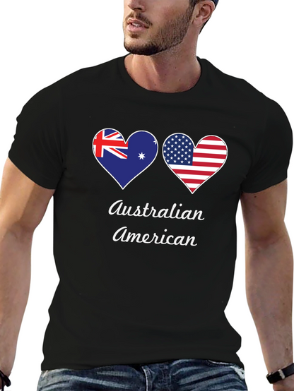 Camiseta Negra Corazón Australia-EEUU