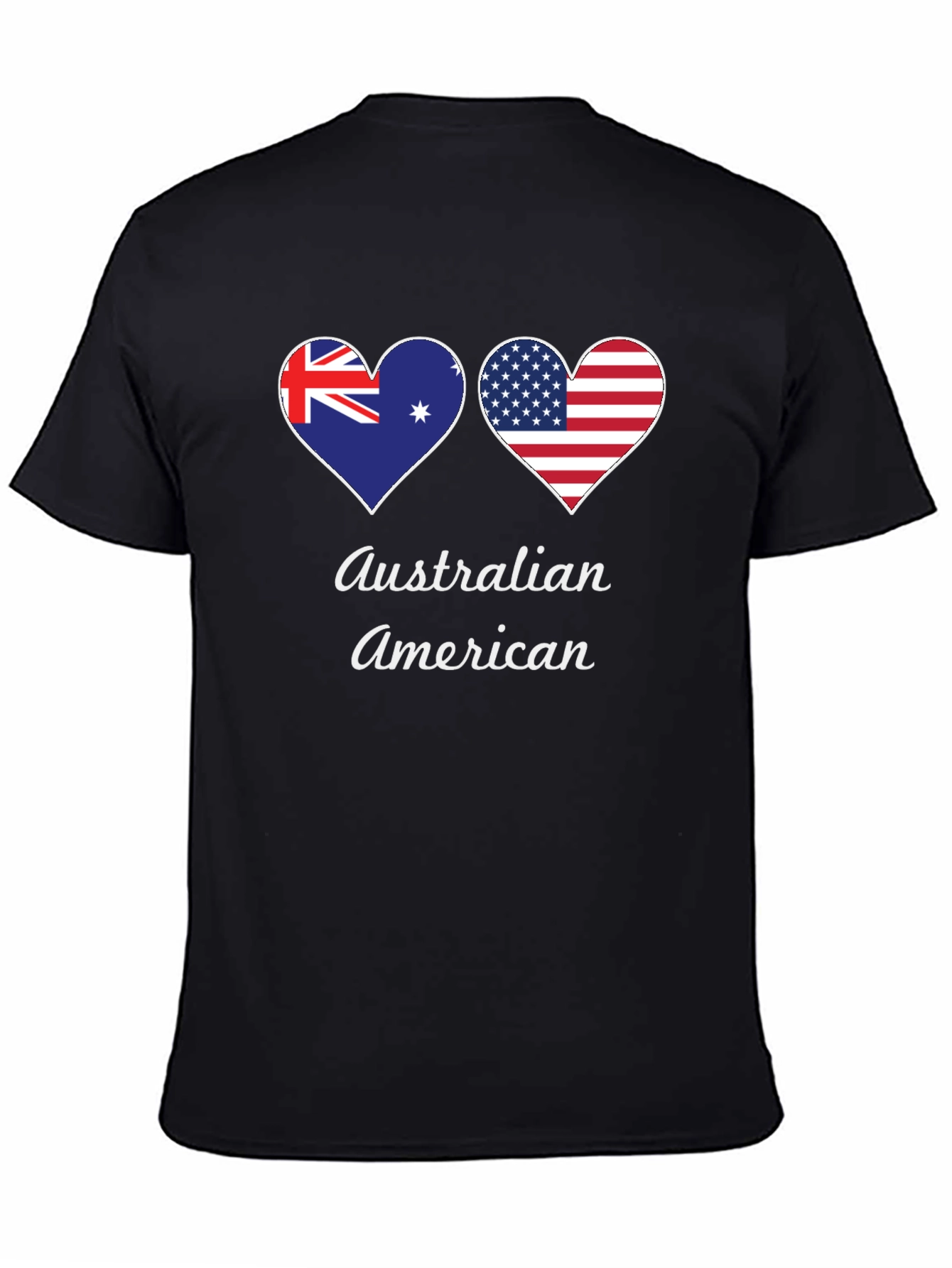 Camiseta Negra Corazón Australia-EEUU