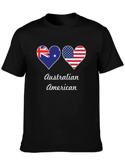 Camiseta Negra Corazón Australia-EEUU