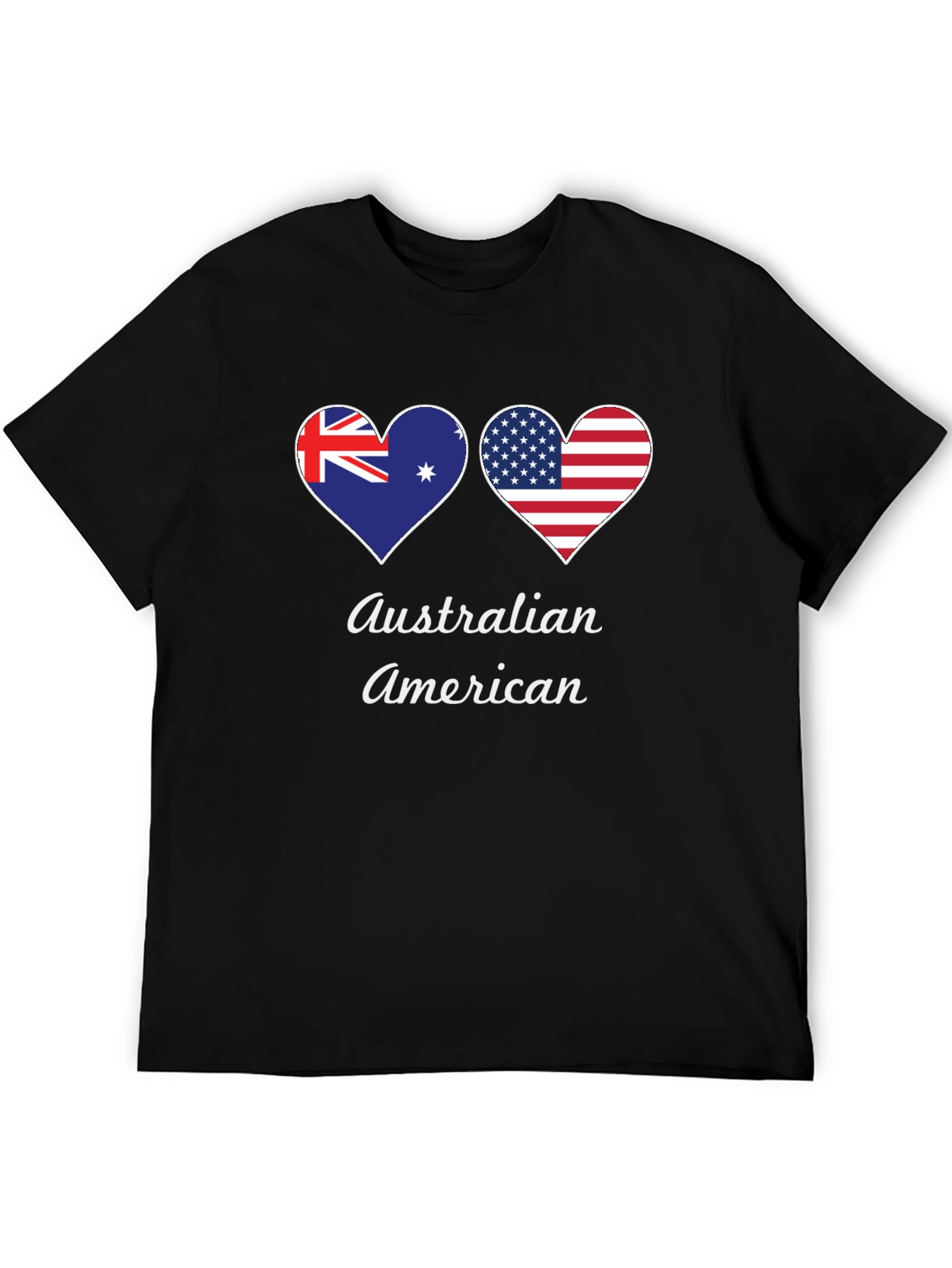 Camiseta Negra Corazón Australia-EEUU