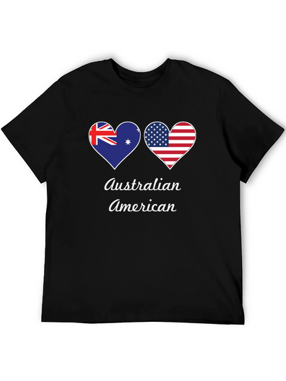 Camiseta Negra Corazón Australia-EEUU