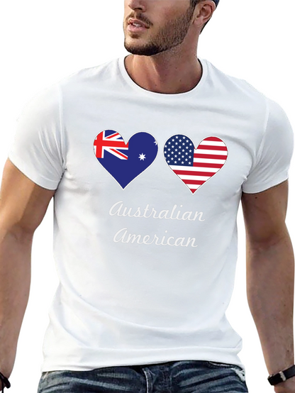 Camiseta Negra Corazón Australia-EEUU