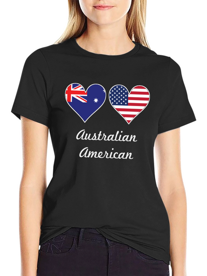 Camiseta Negra Corazón Australia-EEUU