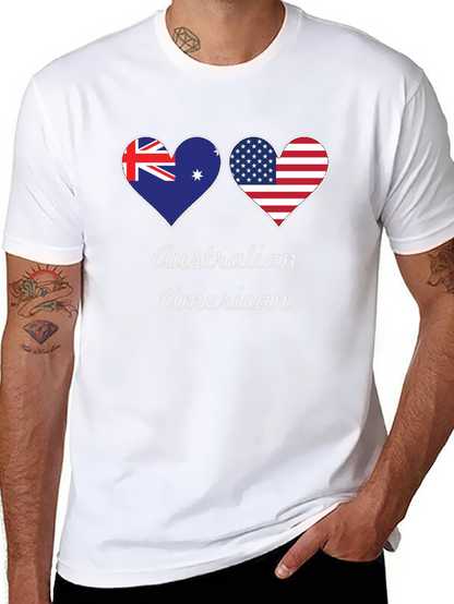 Camiseta Negra Corazón Australia-EEUU