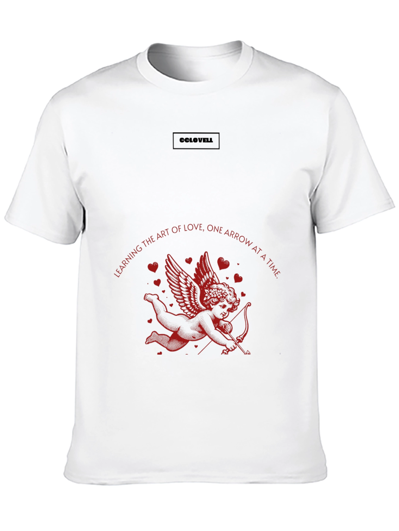 Camiseta Negra Cupido San Valentín