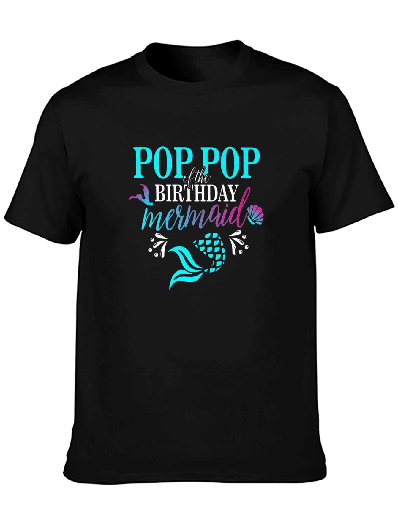 Camiseta Negra Pop Pop Mermaid
