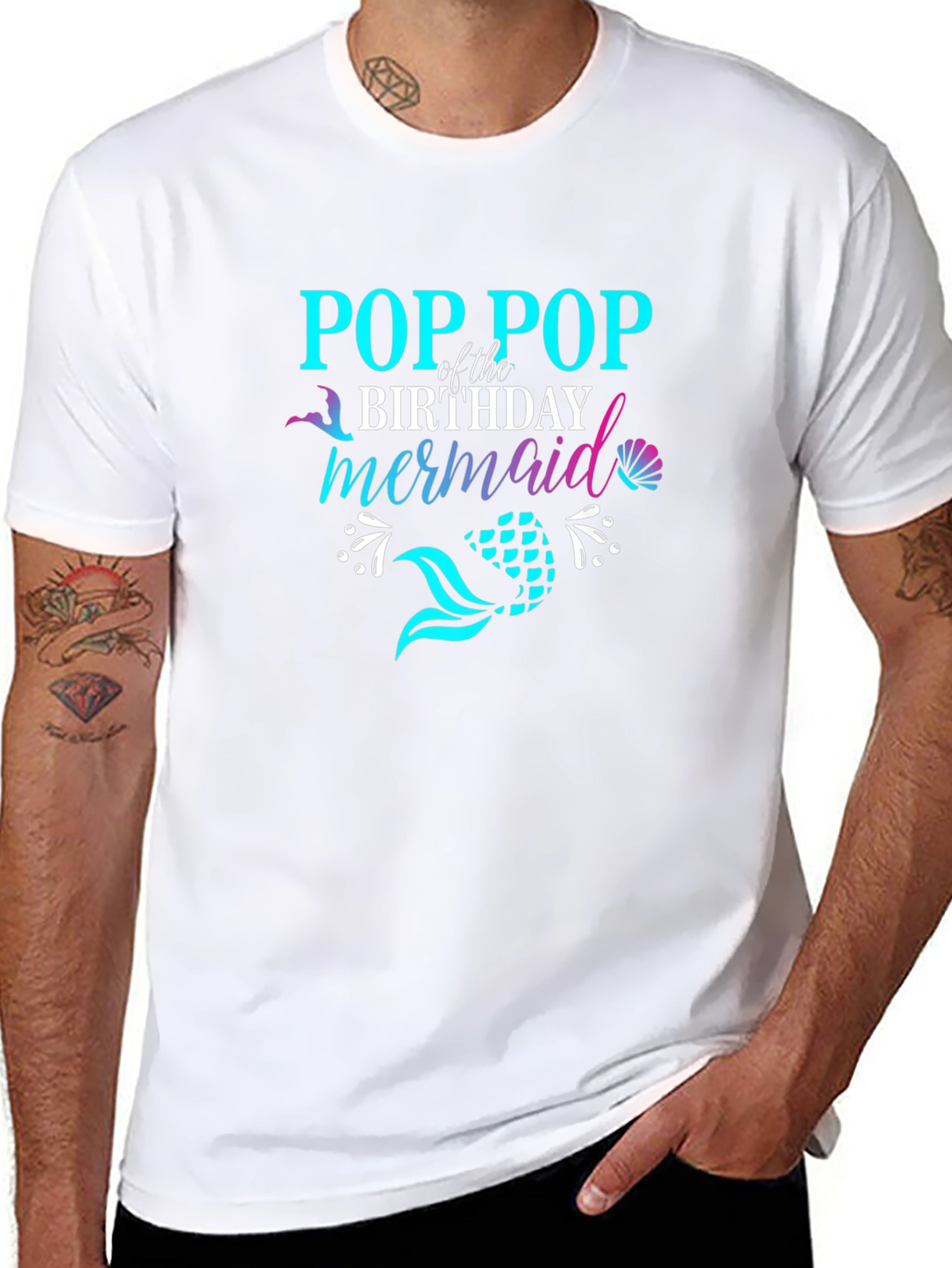 Camiseta Negra Pop Pop Mermaid