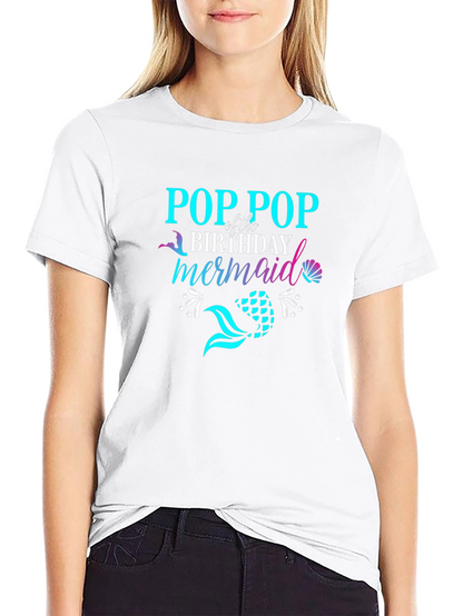 Camiseta Negra Pop Pop Mermaid