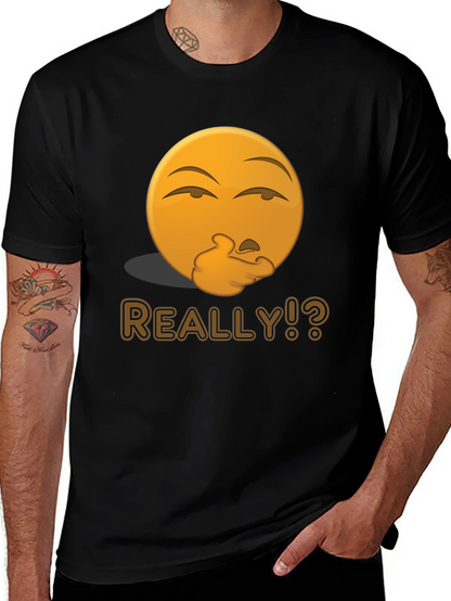 Camiseta Negra con Emoji ¿En Serio?