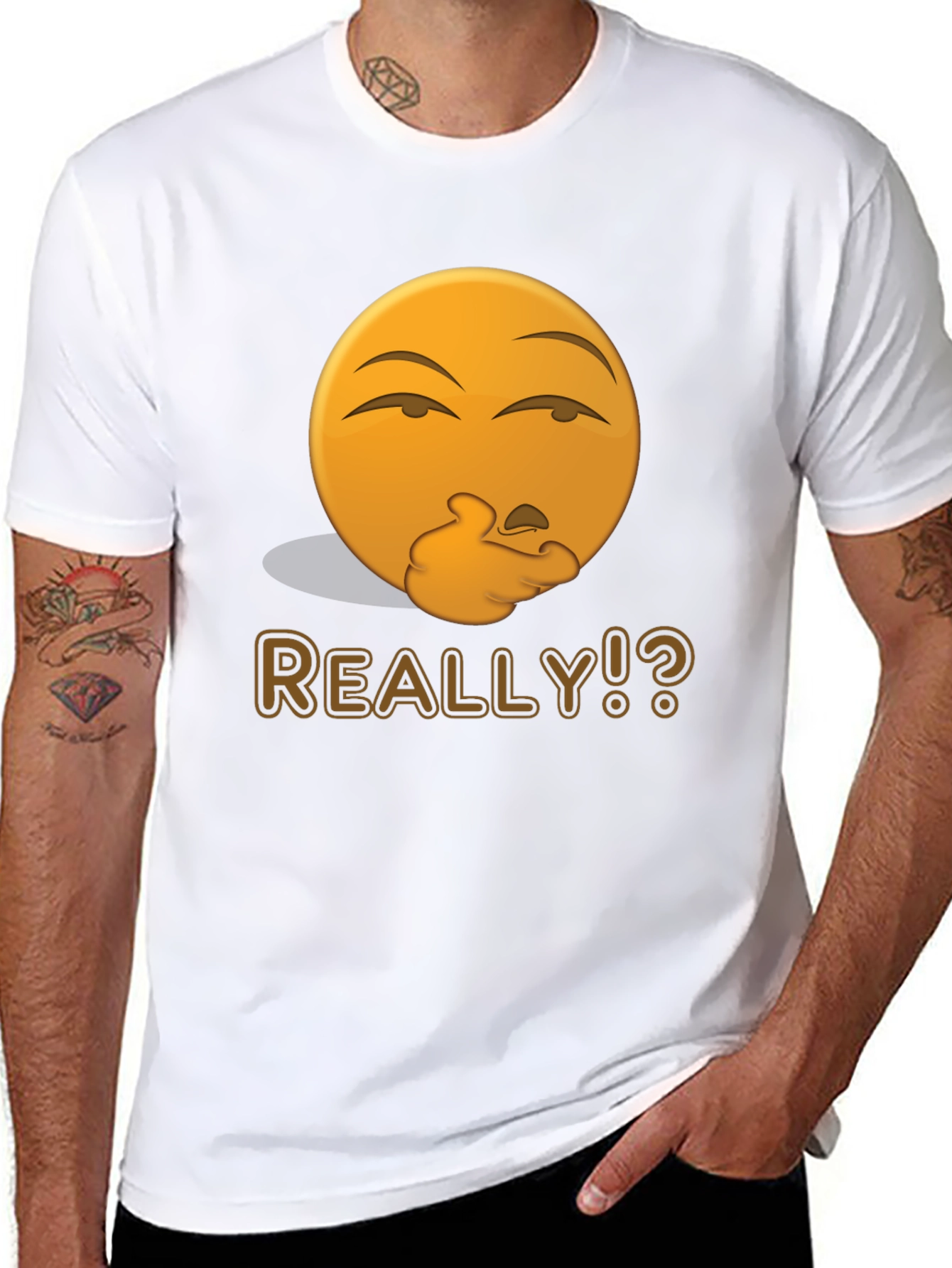 Camiseta Negra con Emoji ¿En Serio?