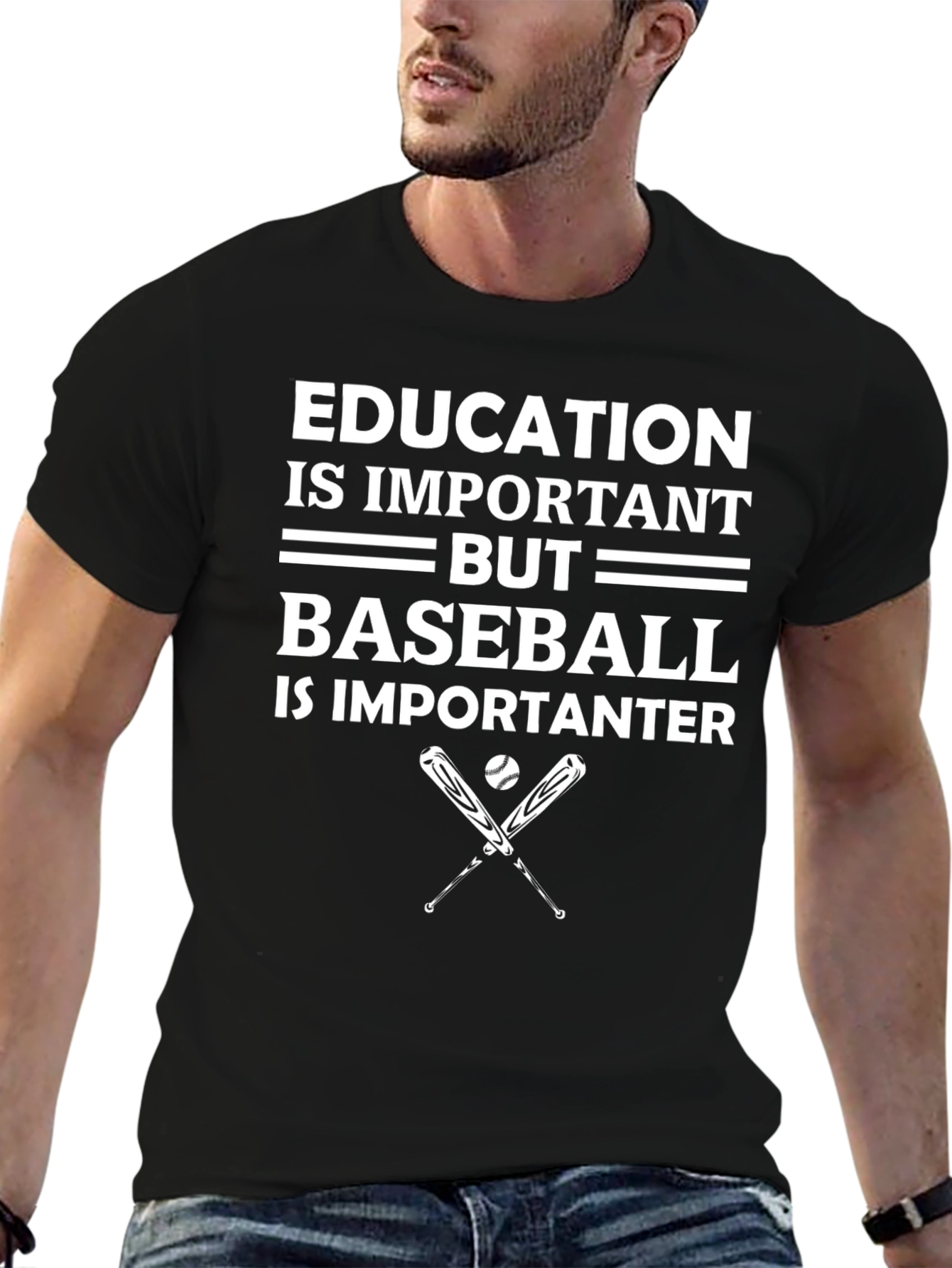 Camiseta Negra Béisbol Importanter