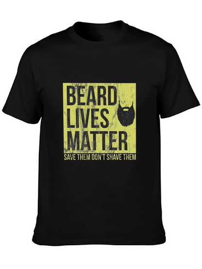 Camiseta Negra Beard Lives Matter - Salva Barbas