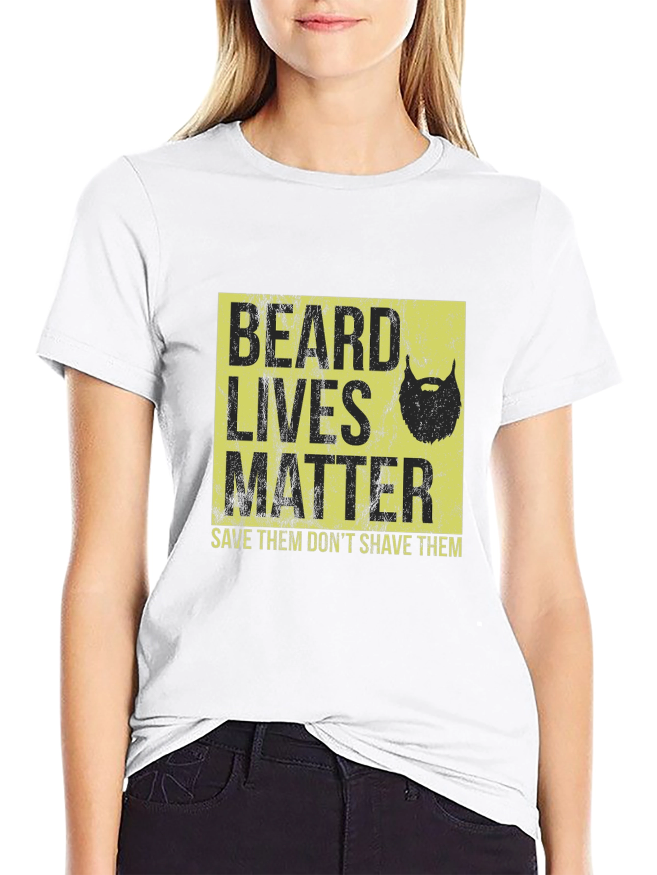 Camiseta Negra Beard Lives Matter - Salva Barbas