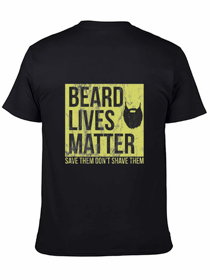 Camiseta Negra Beard Lives Matter - Salva Barbas