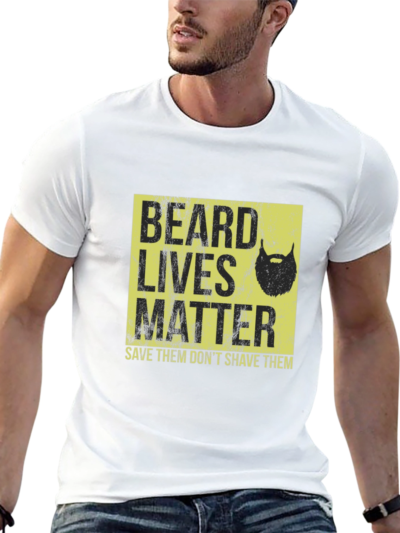 Camiseta Negra Beard Lives Matter - Salva Barbas
